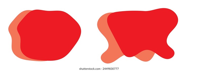Blob shape organic set. Fluid cooler blob shape vector for abstract design.Irregular random minimal blob form. Abstract watery forms template. Organic blobs set icon on white background.