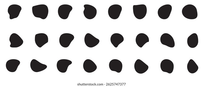 Blob forma orgánica, Blob conjunto icono, Colección de formas abstractas para el diseño y la pintura. Gota de silueta líquida en estilo moderno