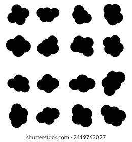  Blob shape organic, vector illustration set. Collection from abstract forms for design and paint. Liquid silhouette drop in modern style. Basic stains isolated elements on white background 6 9 7