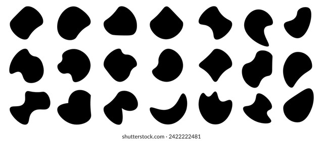 Blob Form organischen, Vektorgrafik Set. Sammlung abstrakter Formulare für Design und Farbe. Flüssige Silhouette fallen im modernen Stil. 