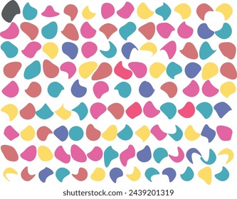 Blob shape organic, vector illustration set. Collection from abstract forms for design and paint. Liquid silhouette drop in modern style. Basic stains isolated elements on white background. Eps10