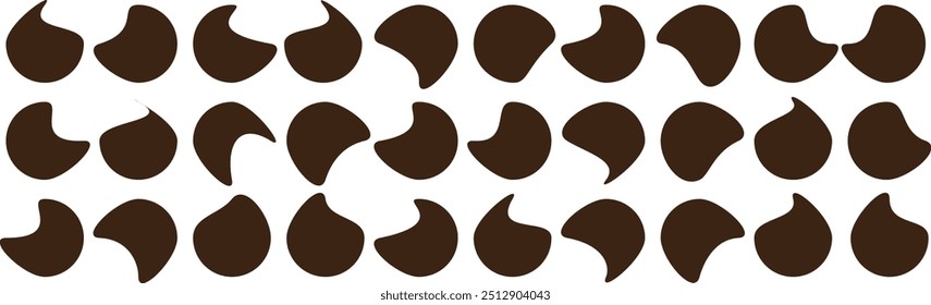 Organische Vektorgrafik in Blobform. Abstrakte Fleckenform. Geometrische Formen von Fluidblöcken.