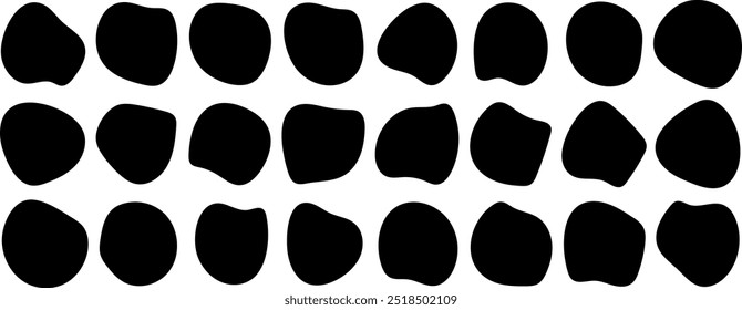Blobförmige organische Vektorgrafik und weißer Hintergrund.