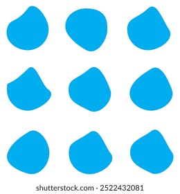 Blob forma orgánica, conjunto de Ilustración vectorial. Colección de formas abstractas para el diseño y la pintura. Diseño EPS 10