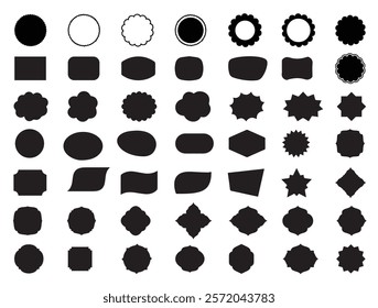 Blob shape organic, vector illustration set. Collection from abstract forms for design and paint. Liquid silhouette drop in modern style. Basic stains isolated elements on white background