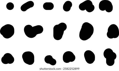  Blob shape organic, vector illustration set. Collection from abstract forms for design and paint. Liquid silhouette drop in modern style vector file download | Any changes can be possible
