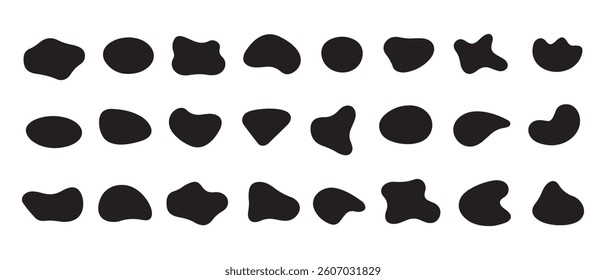 Blob shape organic, vector illustration set.