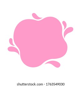 blob shape pink soft for banner copy space, milk pink for background, water blob splash pink pastel color, water blobs droplet wave shape for banner, blob round shape simple for flat graphic, vector