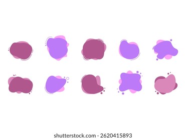 Conjunto de Elementos da Caixa de Texto da Forma do Blob