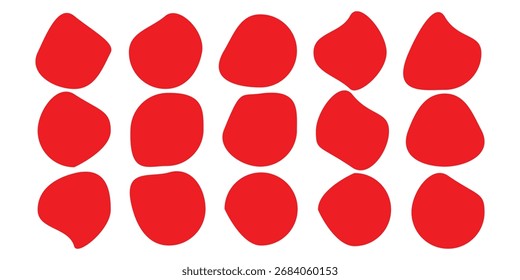 Blob Formas Elementos de diseño de Vector de colección negra aislados. Conjunto de iconos de círculos de manchas aleatorias. Aislado en un fondo blanco