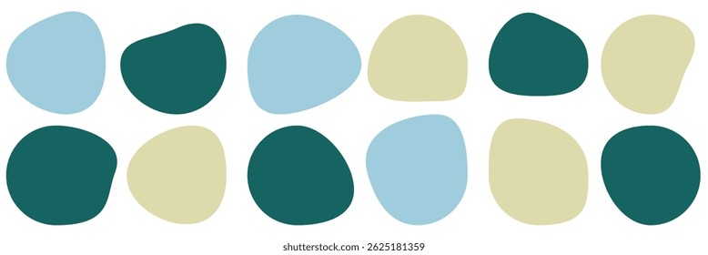 Blob shapes colorful collection vector design elements isolated. Abstract stains shape vector set