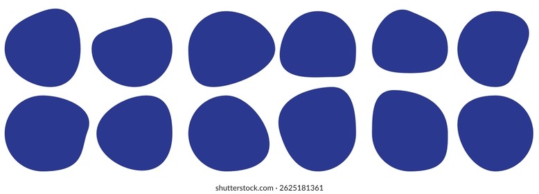 Blob shapes colorful collection vector design elements isolated. Abstract stains shape vector set