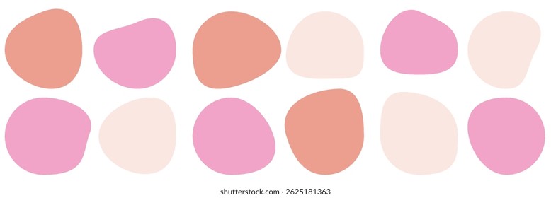 Blob shapes colorful collection vector design elements isolated. Abstract stains shape vector set