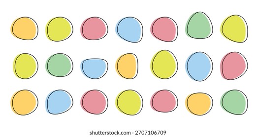 Blob shapes colorful collection vector design elements isolated. Blob shape icons. Abstract color blob Shape Collection. Organic blob shape on white background. eps 10