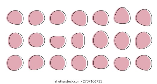 Blob molda elementos de design de vetor de coleção coloridos isolados. Ícones de forma de blob. Coleção de Formas de blob de cores abstratas. Forma de bolha orgânica em fundo branco. eps 10