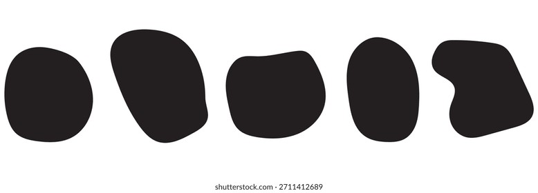 Blob molda elementos de design de vetor de coleção coloridos isolados. Conjunto de vetores de forma de manchas abstratas