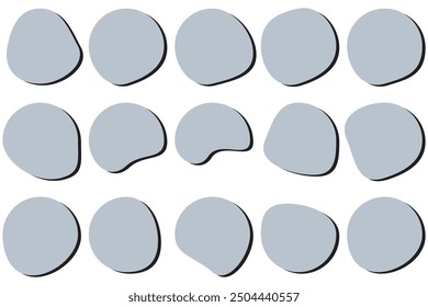 


Blob shapes vector set. Organic abstract splodge elemets monochrome collection. Inkblot simple silhouette. Black and white minimal forms isolated on white background