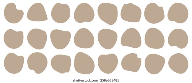 Blob shapes vector set. Organic abstract simple fluid stone silhouette design. Abstract color blob Shape Collection. 