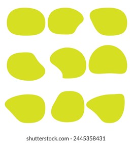 Blob shapes vector set. Random blotch design eps 10