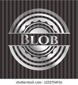 Blob silver emblem or badge