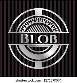 Blob silver shiny emblem