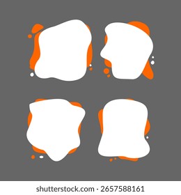 Blob Text Box, round shape stock Illustration 1