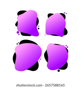 Blob Text Box, round shape stock Illustration