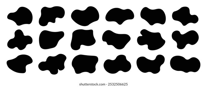 Blob vector in irregular shape illustration set