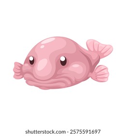 Blobfish Character Cartoon Illustration Vector