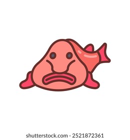 Ícones preenchidos com Blobfish, ilustração de vetor