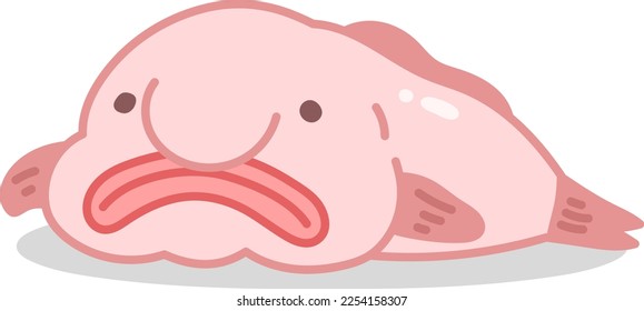 A Blobfish isolated vector illustration.