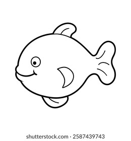 blobfish of a line art vector