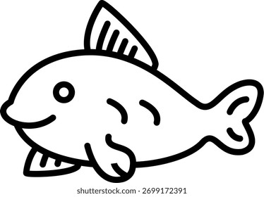 Blobfish Line vector Icon Design