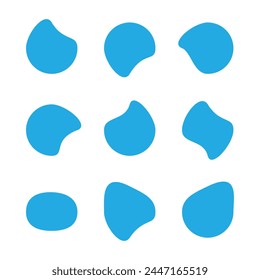 blobs black shape set eps 10