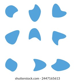 blobs black shape set eps 10