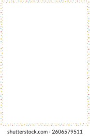 Blobs doodle colorful frame. Trendy graphic confetti template. Cute empty frame box