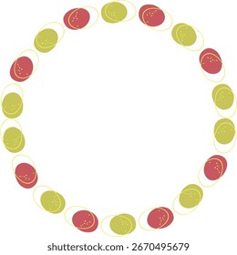 Blobs frame for text. Modern Art graphics for hipsters. Colorful stylish geometric empty round frame