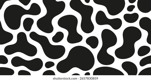Blobs flüssige organische unregelmäßige Formen nahtlose Muster. Kreatives Doodle-Design für Cover, Banner, Stoff, Textil, Hintergrund.
