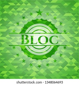 Bloc green mosaic emblem