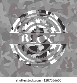 Bloc on grey camouflage pattern