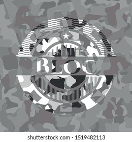 Bloc on grey camouflage pattern