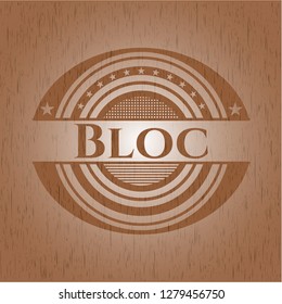 Bloc retro wooden emblem