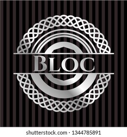 Bloc silver shiny badge