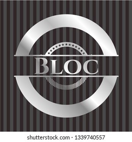 Bloc silvery shiny badge