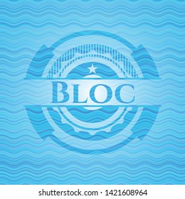 Bloc water wavec oncept emblem. Vector Illustration. Detailed.