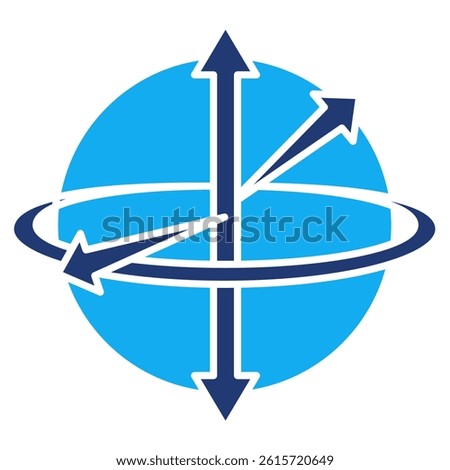 Bloch Sphere icon represented by Bloch Sphere symbol Dualtone style.
