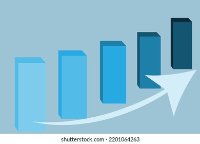 block background as a symbol of rising price movement