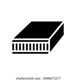 vector de icono de glifo de tablero de bloques. signo de tablero de bloque. símbolo de contorno aislado ilustración negra