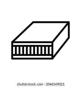 block board line icon vector. block board sign. isolated contour symbol black illustration