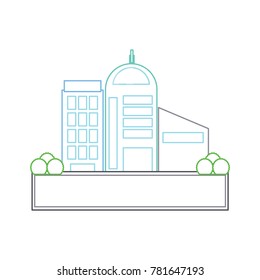 block with buildings icon